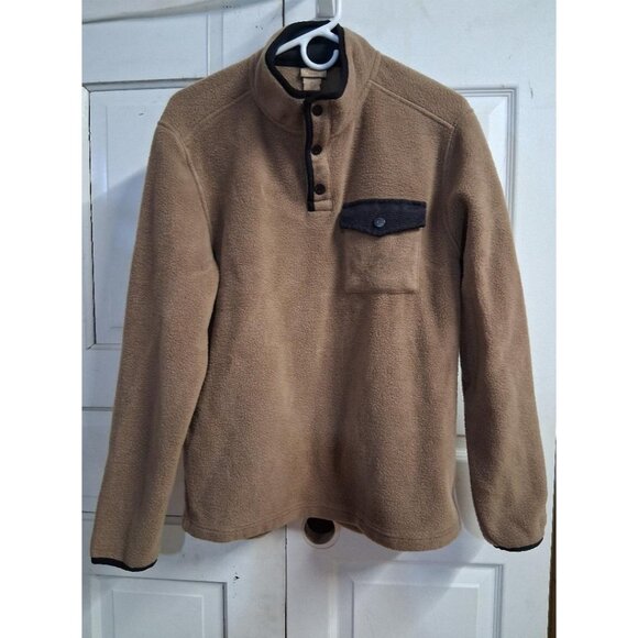 Telluride Clothing Co. Tan Fleece Pullover Jacket W/ Button Chest Pocket - Picture 1 of 8